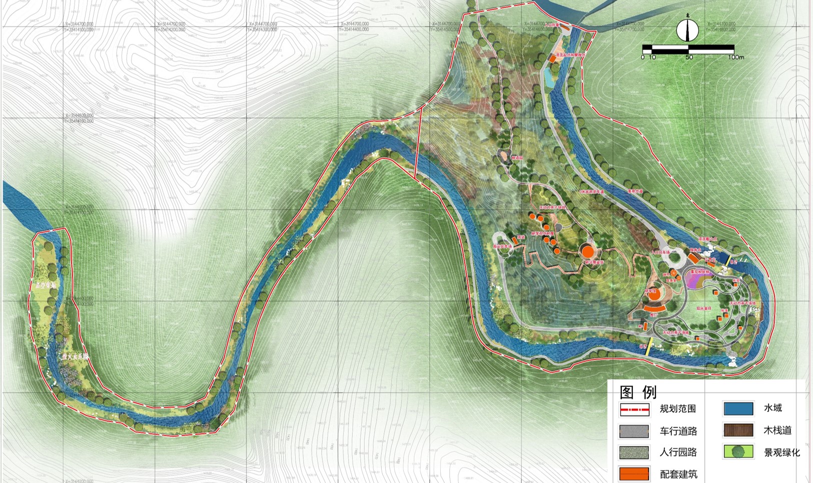 铜锣坝河谷研学主题拓展园设计方案